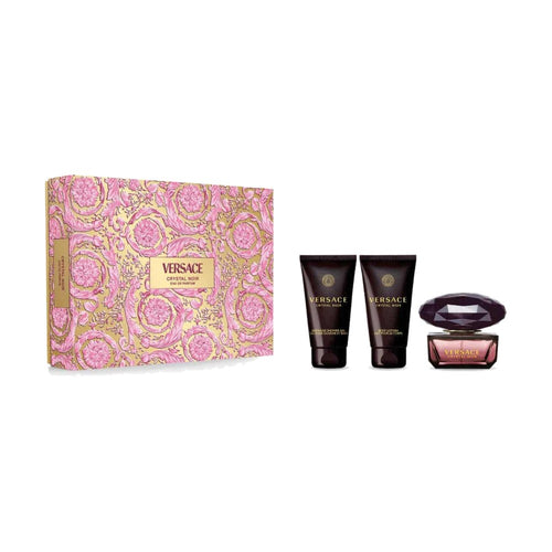 Versace Crystal Noir 50 ml + душ гел 50 ml + лосион за тяло 50 ml – комплект – originales Geschenkset für Damen