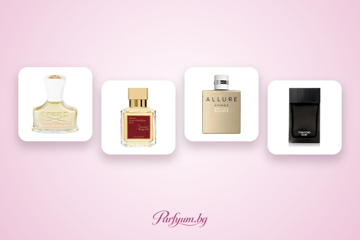 Botellas de perfumes originales y falsos para comparar