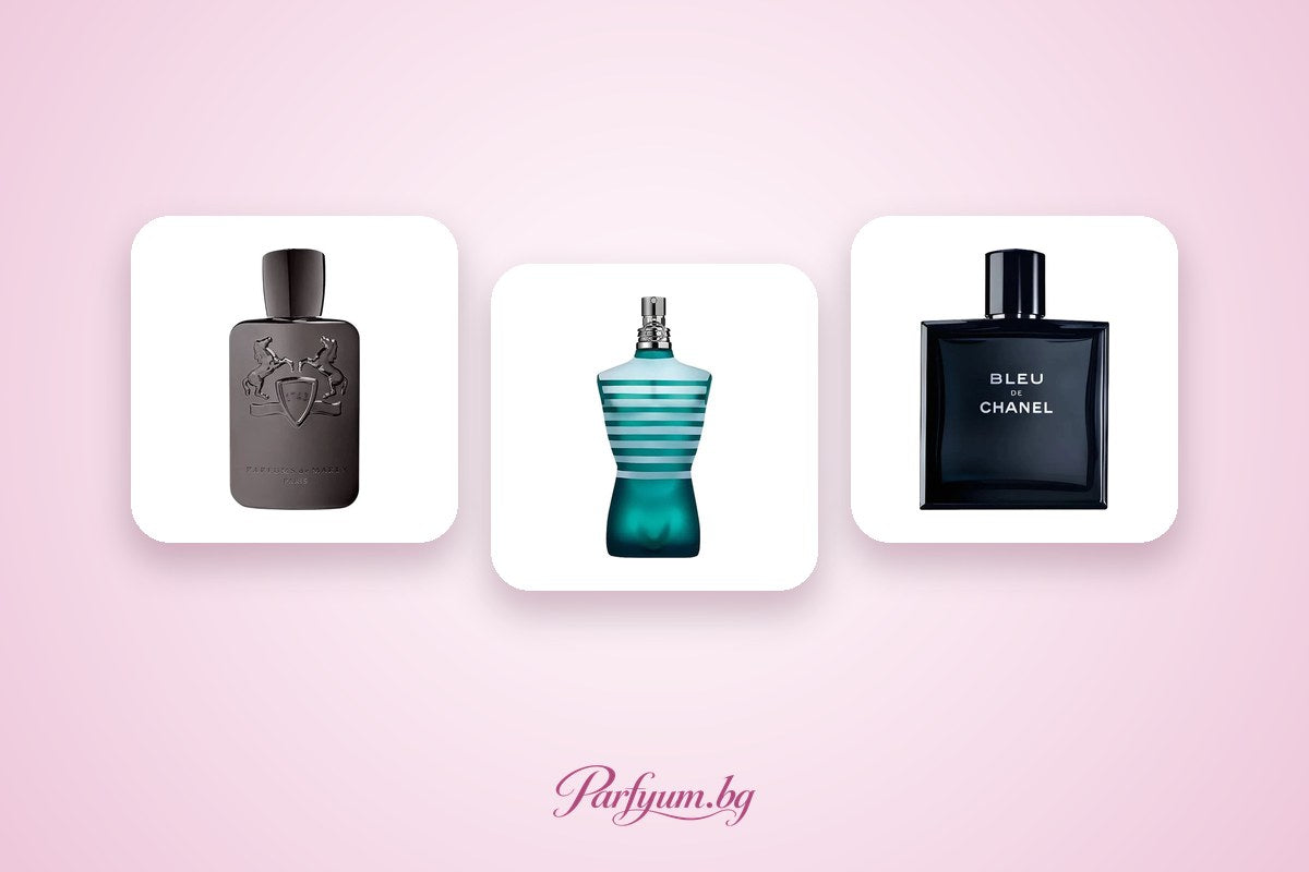 Perfume bottles featured in the article about attractive men's fragrances