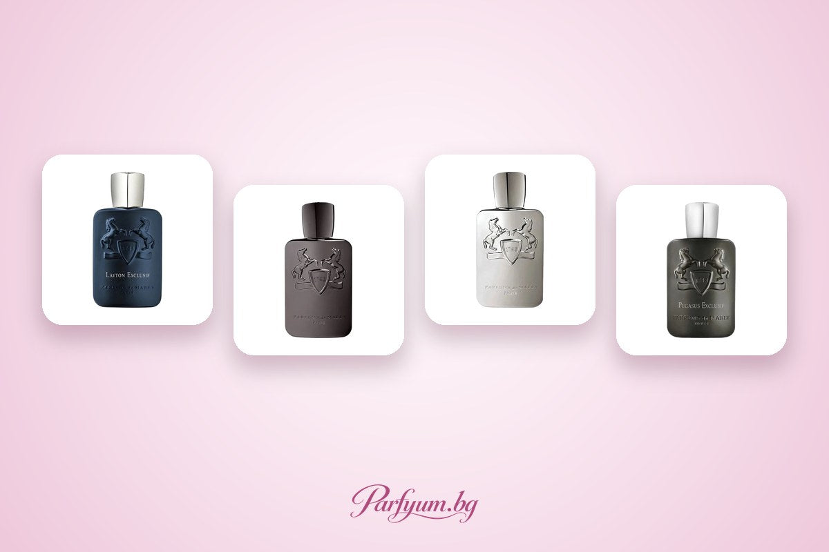 Bottiglie di profumo Parfums de Marly Layton e Herod