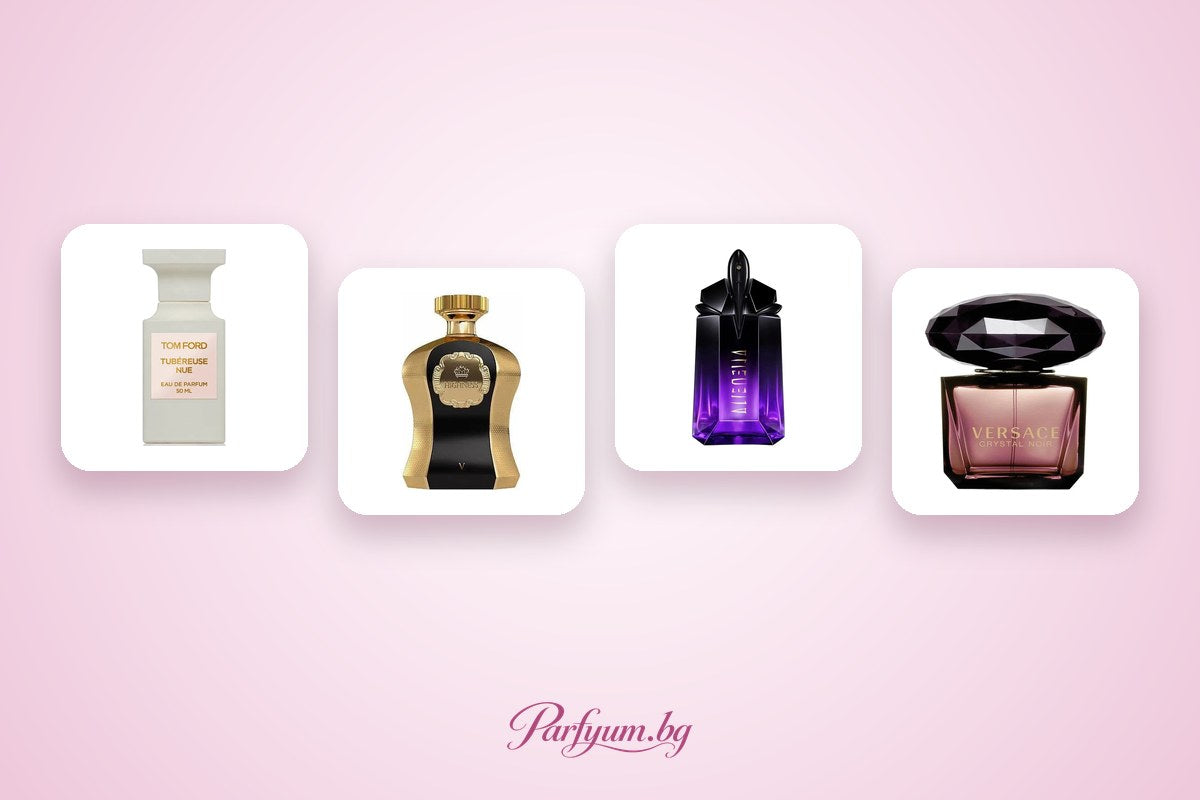 Frascos de perfumes mob wife com tuberosa, cerejas e oud