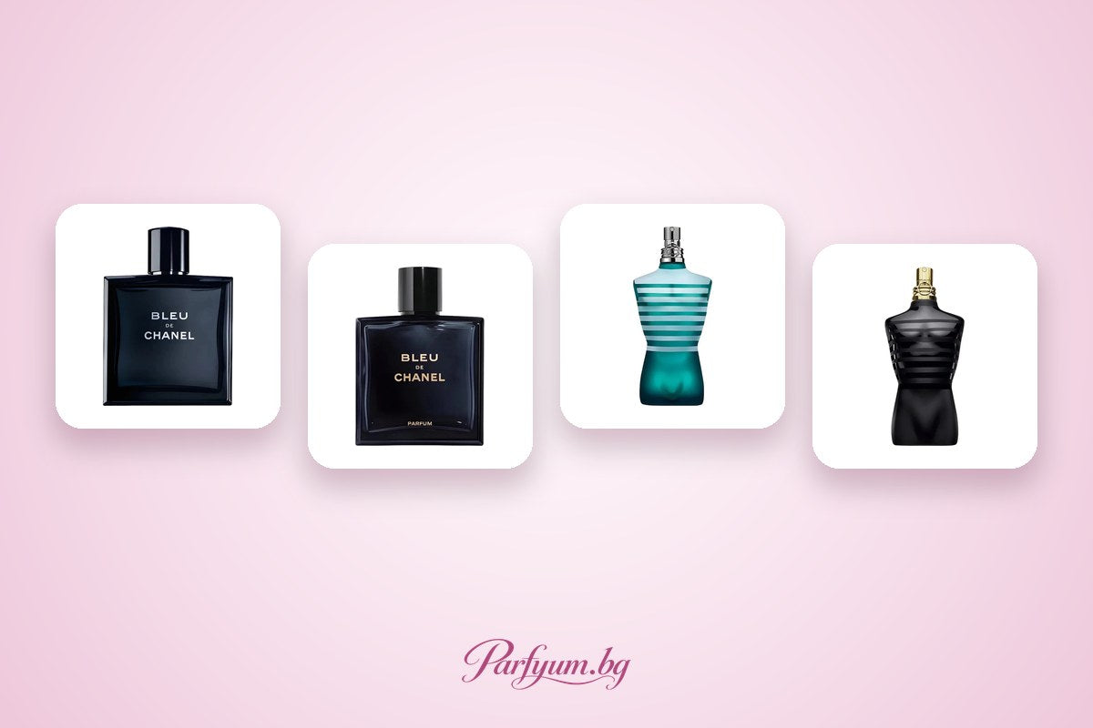 Bottiglie di profumo di diverse concentrazioni