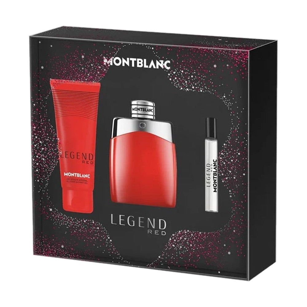 Montblanc Legend Red EDP 100 ml + душ гел 100 ml + 7,5 ml – комплект – cofanetto regalo originale da uomo