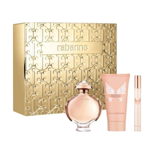 Rabanne Olympea EDP 80 ml + лосион за тяло 100 ml + 10 ml – комплект – originales Geschenkset für Damen