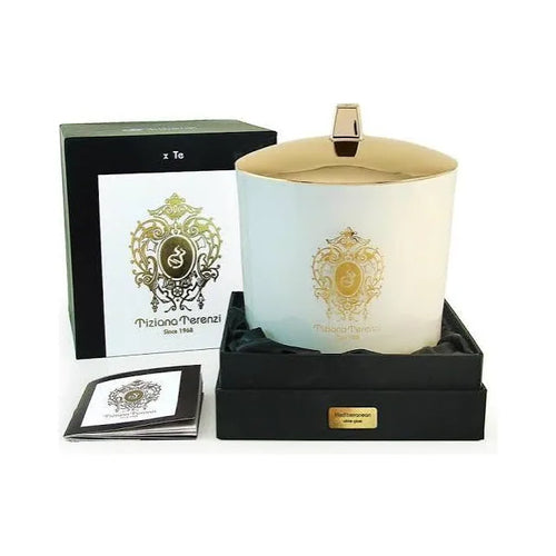 Delox White Glass Candle