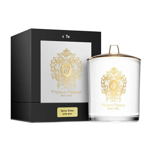 Spicy Snow White Glass Candle