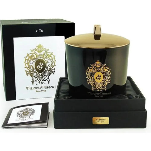 Al Contrario Black Glass Candle