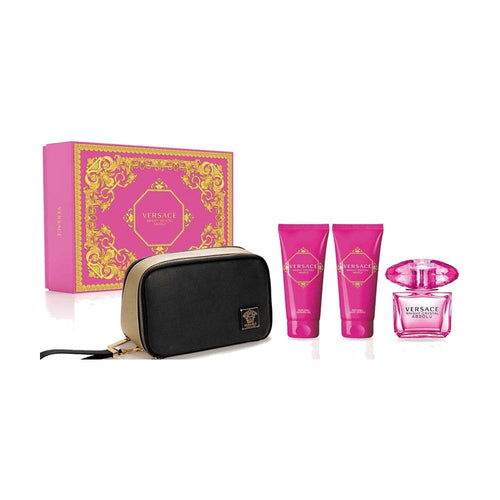 Versace Bright Crystal Absolu 90 ml + лосион за тяло 100 ml + душ гел 100 ml + несесер – комплект – originales Geschenkset für Damen