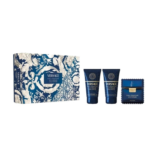 Versace Man Eau Fraiche Extreme 50 ml + душ гел 50 ml + балсам след бръснене 50 ml – комплект – originales Geschenkset für Herren